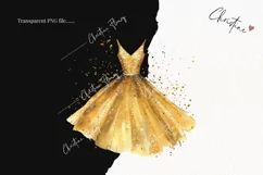 New Year Gold Dress | New Year PNG Product Image 2