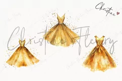 New Year Gold Dress | New Year PNG Product Image 3