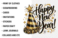 Merry Christmas Gold Glitter PNG | Elegant Christmas Png Product Image 3