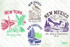 New York - New Jersey - New Hampshire - New Mexico SVG Product Image 1