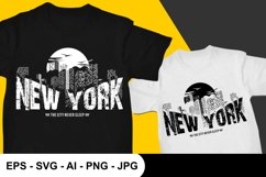 New York The City Never Sleep T Shirt Design Product Image 1