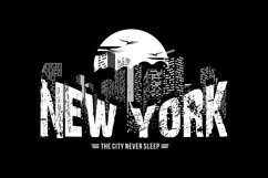 New York The City Never Sleep T Shirt Design Product Image 3