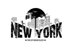New York The City Never Sleep T Shirt Design Product Image 2