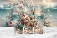 Pastel Starfish Tumbler PNG Product Image 1