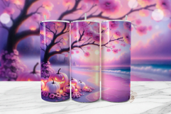 Pastel Halloween Beach Tumbler Wrap Product Image 1