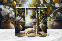 Mediterranean Cat Tumbler PNG Product Image 1