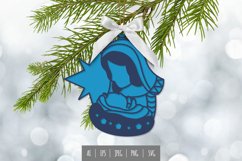 Newborn Baby with Mom Ornament SVG Product Image 1