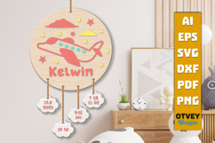 Newborn Baby Personalized Stat Sign Lasercut Product Image 1