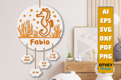Newborn Baby Personalized Stat Sign Lasercut Product Image 1