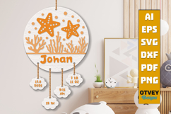 Newborn Baby Personalized Stat Sign Lasercut Product Image 1
