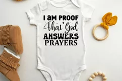 I am proof that god answers prayers SVG, Baby SVG Design Product Image 2