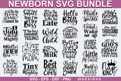 Newborn SVG Bundle - Baby Quotes SVG Bundle , Newborn Design Product Image 1