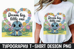 Cute Dino quote t-shirt sublimation design Product Image 1