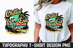 Skeleton typography t-shirt sublimation design Product Image 1