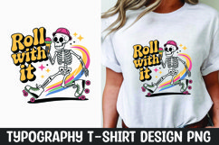 Skeleton typography t-shirt sublimation design Product Image 1