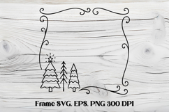 Square Christmas frame SVG design, Christmas frame clipart Product Image 4