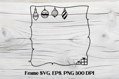Square Christmas frame SVG design, Christmas frame clipart Product Image 1