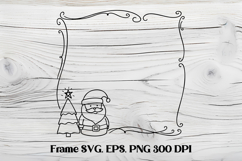 Square Christmas frame SVG design, Christmas frame clipart Product Image 1