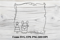 Square Christmas frame SVG design, Christmas frame clipart Product Image 1