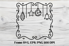 Square Christmas frame SVG design, Christmas frame clipart Product Image 3