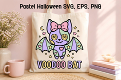 Pastel Halloween Voodoo Bat SVG | Pastel Halloween SVG Product Image 1