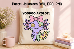 Pastel Halloween Voodoo Axolotl SVG | Pastel Halloween SVG Product Image 1