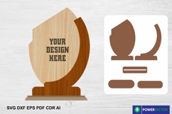Wooden Award Template SVG | Achievement Plaque Design Product Image 2