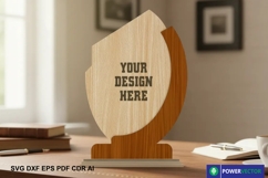 Wooden Award Template SVG | Achievement Plaque Design Product Image 1