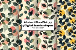 Abstract Florals Vol 3.3 , 4 PNG Seamless Patterns Product Image 1