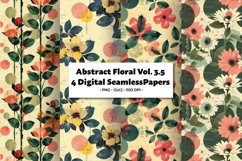 Abstract Florals Vol 3.5 , 4 PNG Seamless Patterns Product Image 1