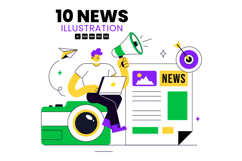 10 News Vector Illustration Product Image 1