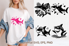 Shark SVG design | Sea animal silhouette SVG Product Image 1