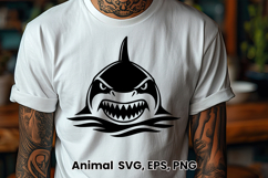 Shark SVG design | Sea animal silhouette SVG Product Image 1