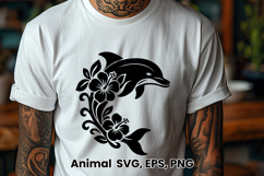 Dolphin SVG design | Sea animal silhouette SVG Product Image 1
