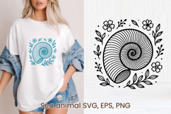 Seashell SVG design | Sea animal silhouette SVG Product Image 1
