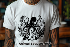 Octopus SVG design | Sea animal silhouette SVG Product Image 1