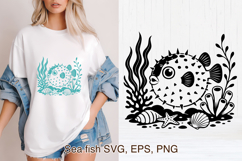 Tropical fish SVG design | Sea animal silhouette SVG Product Image 1