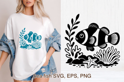 Tropical fish SVG design | Sea animal silhouette SVG Product Image 1