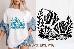 Tropical fish SVG design | Sea animal silhouette SVG Product Image 1