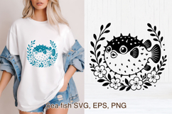 Tropical fish SVG design | Sea animal silhouette SVG Product Image 1