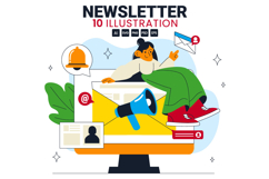 10 Email Newsletter Illustration Product Image 1