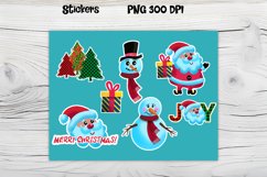 Cute Christmas snowman sticker | Printable winter stickers Product Image 1