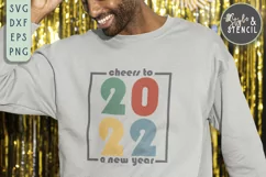 Cheers to New Year 2022 SVG - New Year PNG Product Image 1
