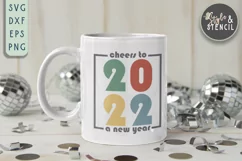 Cheers to New Year 2022 SVG - New Year PNG Product Image 3