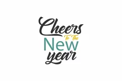 Cheers To The New Year New Year Quote Stickers Design Product Image 3