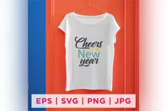 Cheers To The New Year New Year Quote Stickers Design Product Image 2