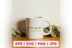 New Year Renewed Hope New Year Quote Stickers Design Product Image 1