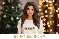 Happy New Year hand lettered SVG. Shirt design Product Image 2