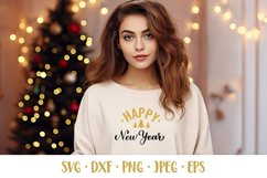 Happy New Year SVG. Holidays farmhouse sign. Shirt design Product Image 2