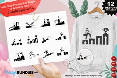 Next Step Process For People To Achieve Goal Clipart Set Product Image 1